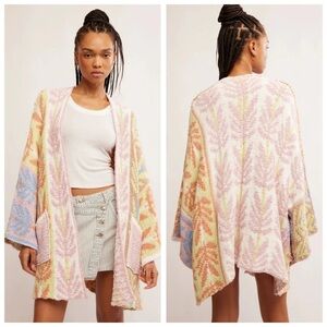 NWT Rare 🔥 Free People  Mallorca Open Front Cardigan Size L